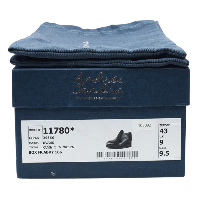 '11780' Dark Brown Leather Oxford UK 9