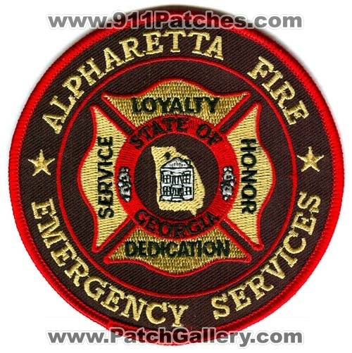 Alpharetta Fire Emergency Services Patch Georgia GA