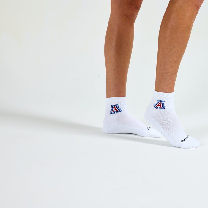 Del Campo Arizona Wildcats golf socks on a female model in studio