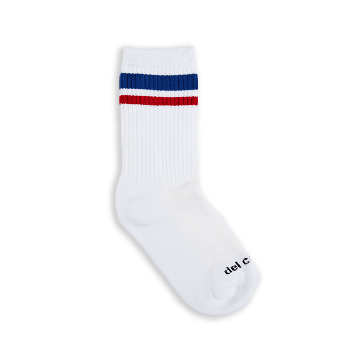 Del Campo Blue/Red Crew Stripe golf socks