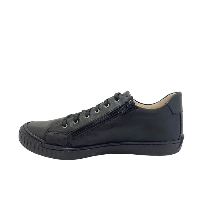 Bo-Bell Lace Up School Shoes | Olso | Black Leather