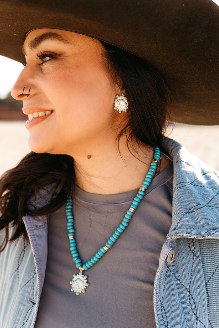 BUFFALO COIN STUD EARRINGS
