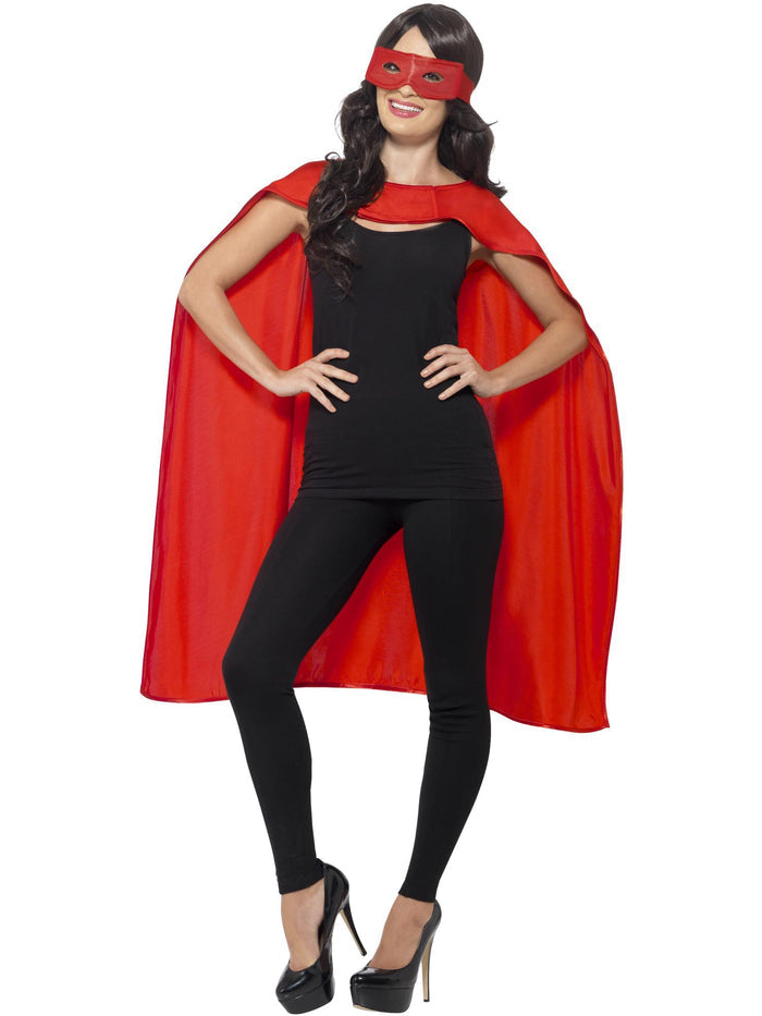 Cape, Red, with Eyemask