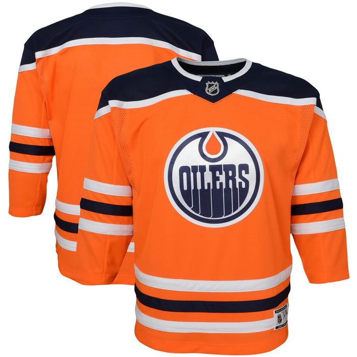 Child Edmonton Oilers Home Replica Jersey - Orange Primary / Navy