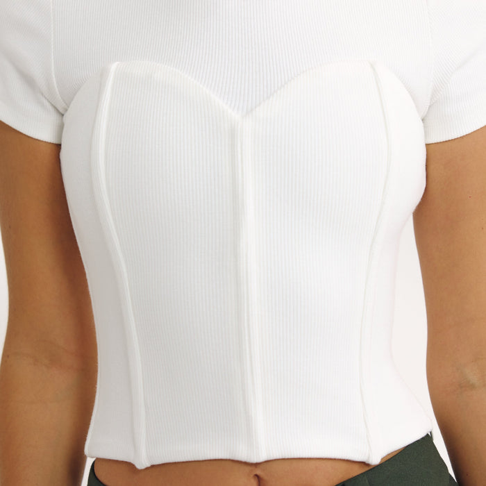 Corset T-Shirt - Off White