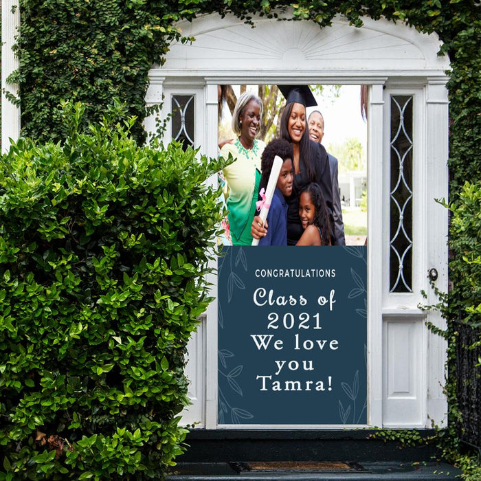 DoorFoto Door Cover Customizable - Fabric Graduation Banner