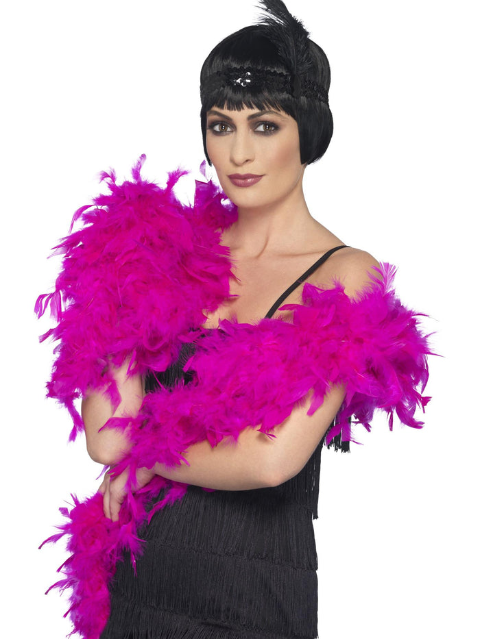 Deluxe Feather Boa, Fuchsia