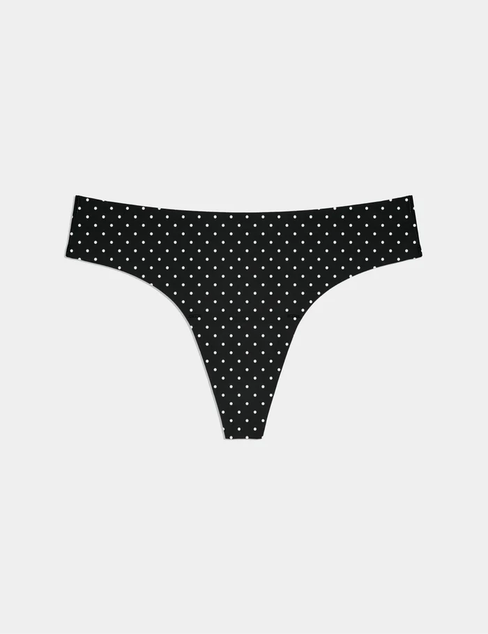 Black with White Polka Dot / XS