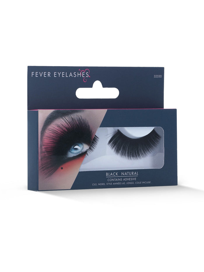 Eyelashes, Black, 60s Style, Long