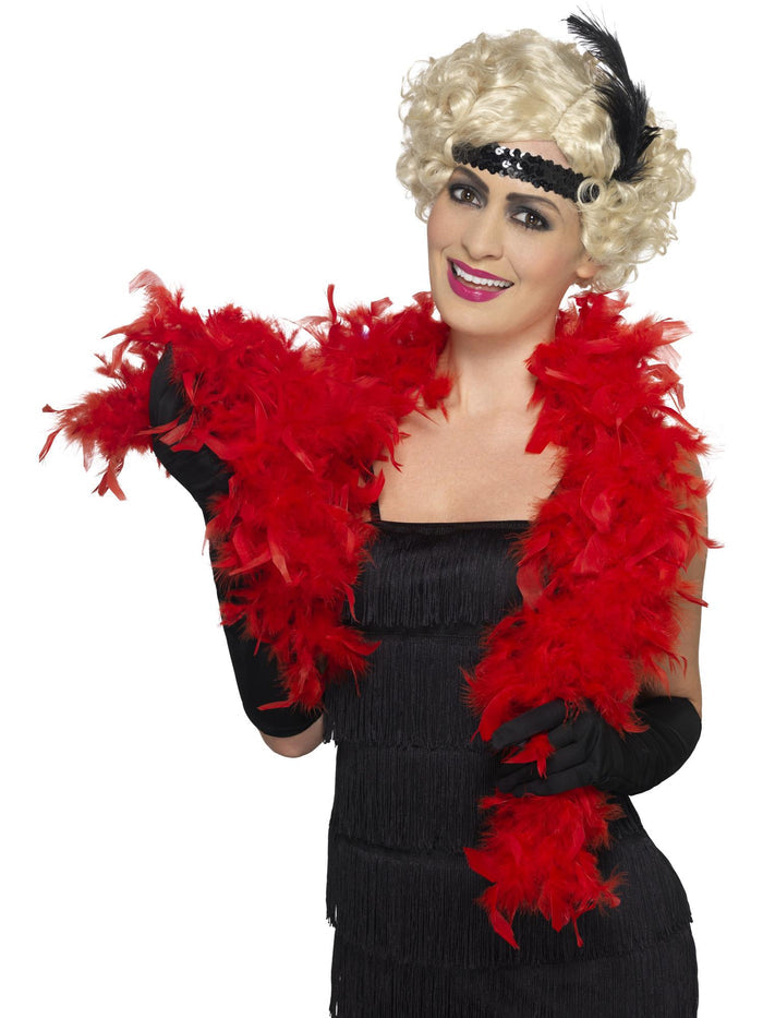 Feather Boa, Red