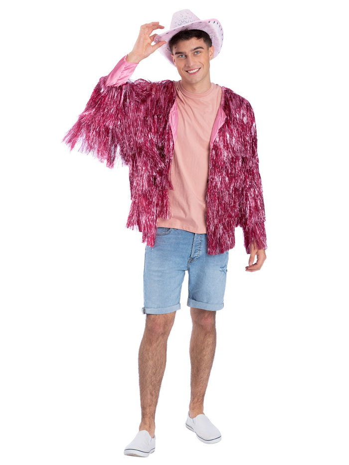Fever Tinsel Festival Jacket, Pink