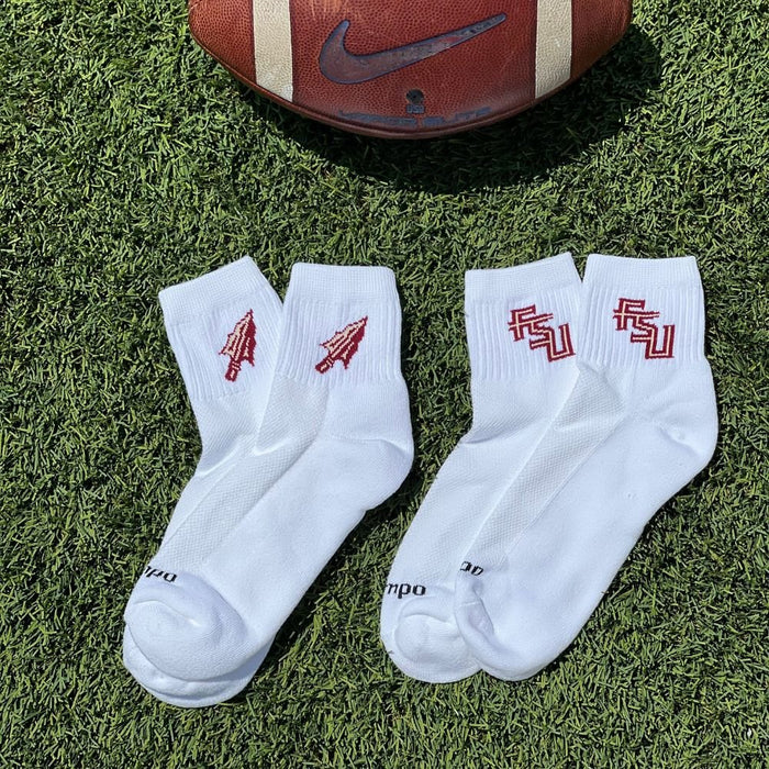 Del Campo Florida State Seminoles Pack golf socks featuring both officially licensed team styles
