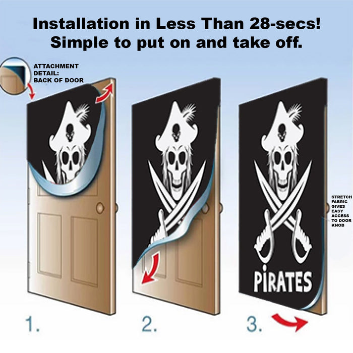 DoorFoto Door Cover Gasparilla Skull