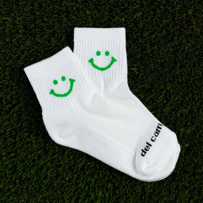 Del Campo Green Smiley golf socks