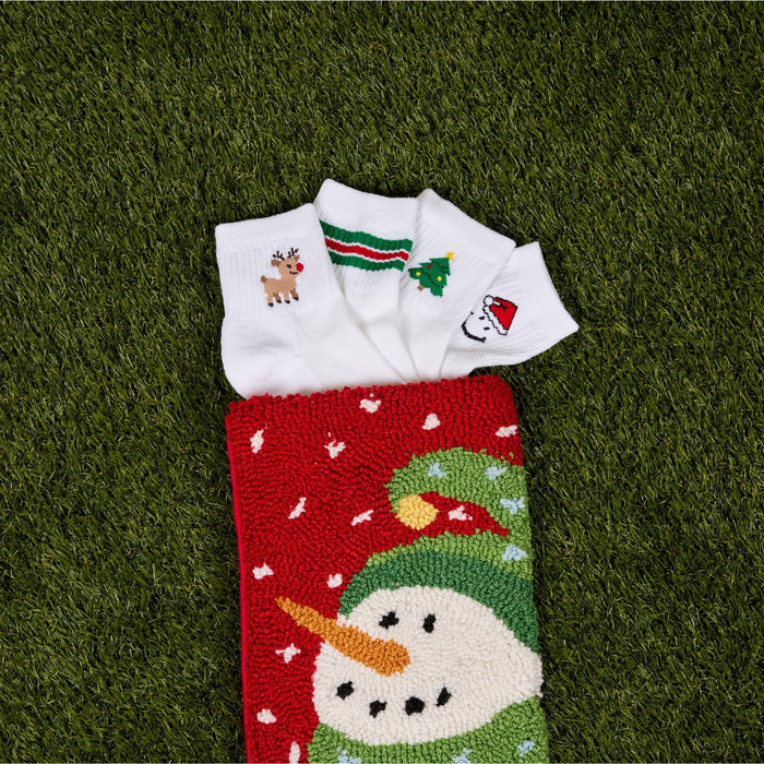 Del Campo Green/Red Stripe golf socks