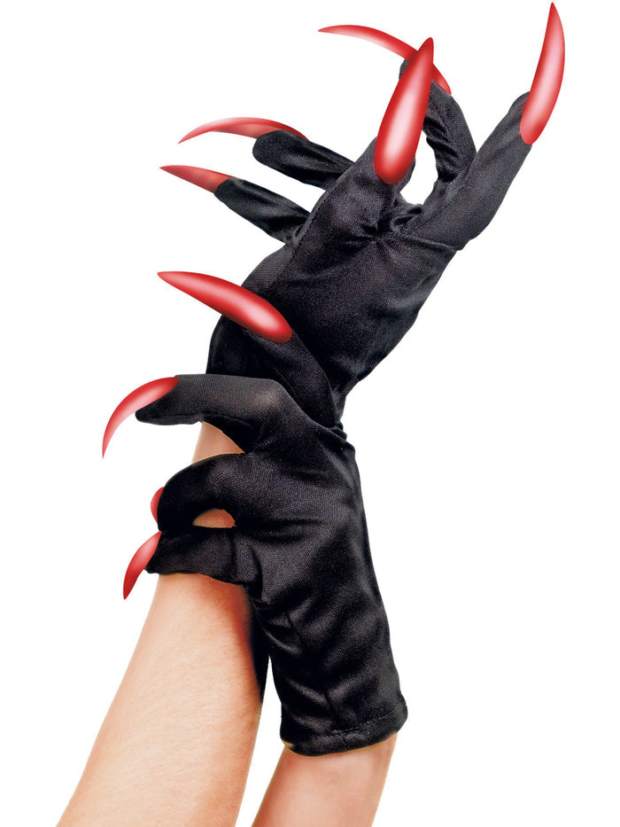 Halloween Gloves with Glitter Nails