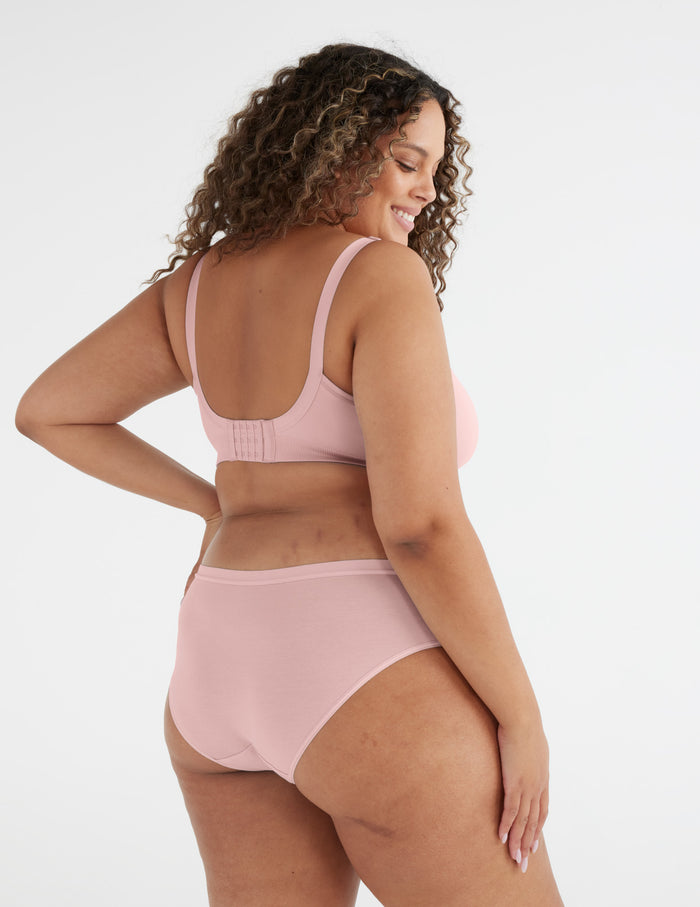 | Front view of model highlighting the coverage and fit | Rose Water