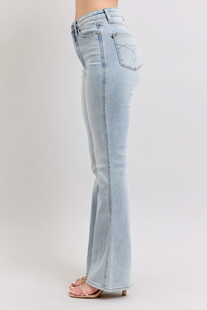 Light Wash Tummy Control Boot