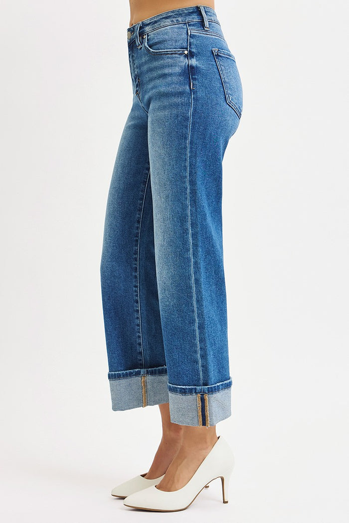 Mid Rise Cuffed Jean
