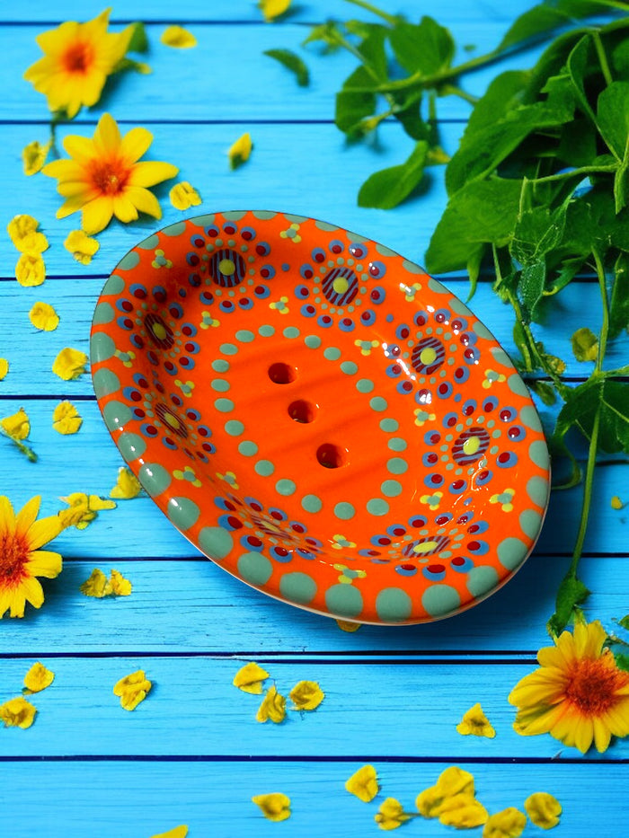 Potters Soap Dish Orange