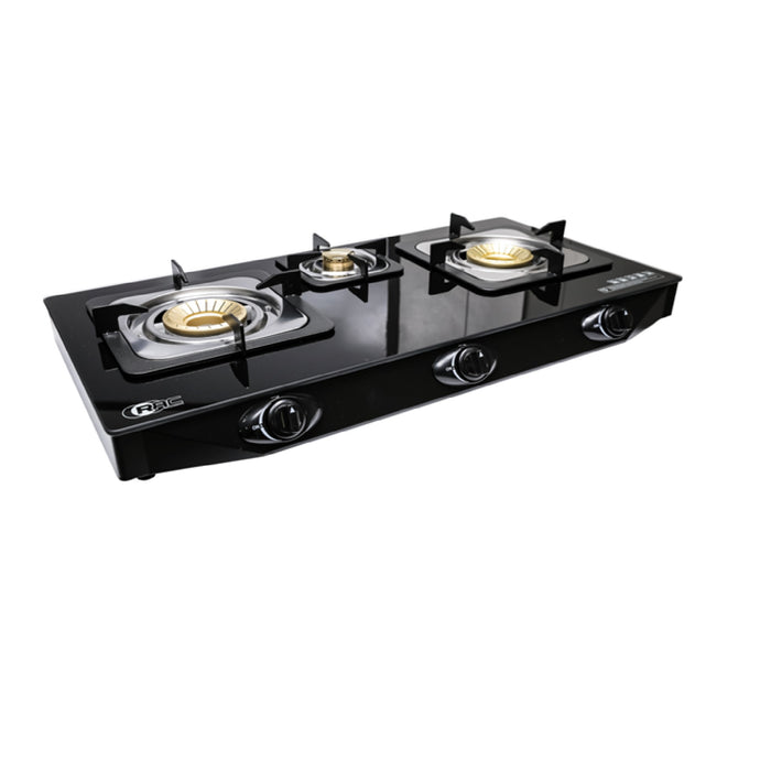 RC-301 RAC GAS STOVE GLASSTOP 3 BURNERS
