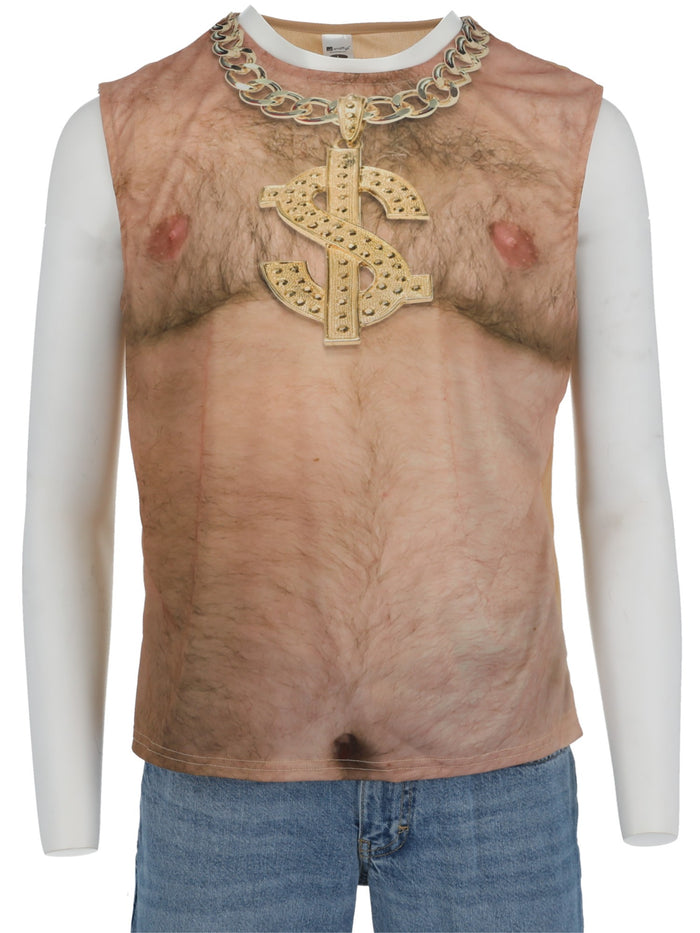 Realistic 70s Hairy Chest, Sleeveless Top