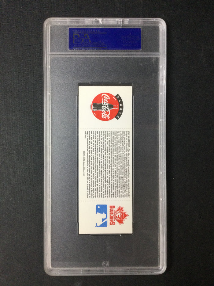 Roger Clemens 3,000 Strikeout Ticket 1998 Blue Jays Game PSA 8