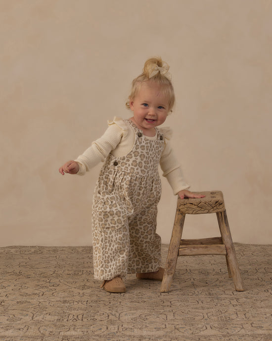 Rylee + Cru Shoulder Ruffle Bodysuit in Natural