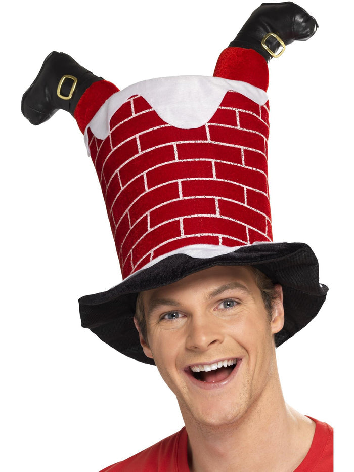 Santa Stuck in Chimney Hat