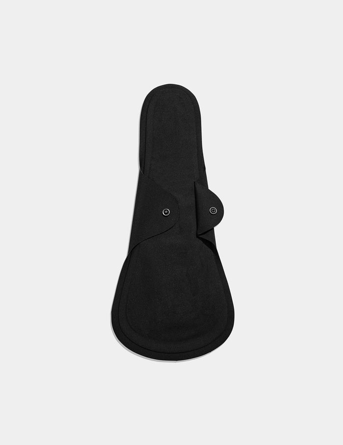 | Super Leakproof® Reusable Snap Pads shown front-facing against a light gray background | Black