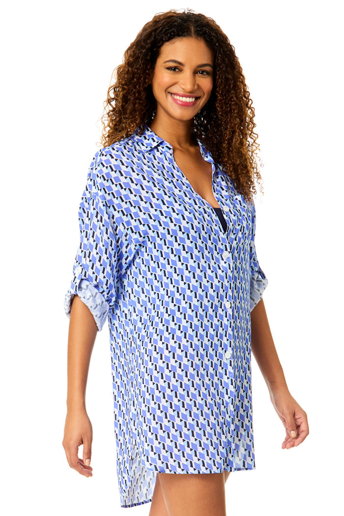 Women's Pacific Button Down Shirt Swimsuit Cover Up