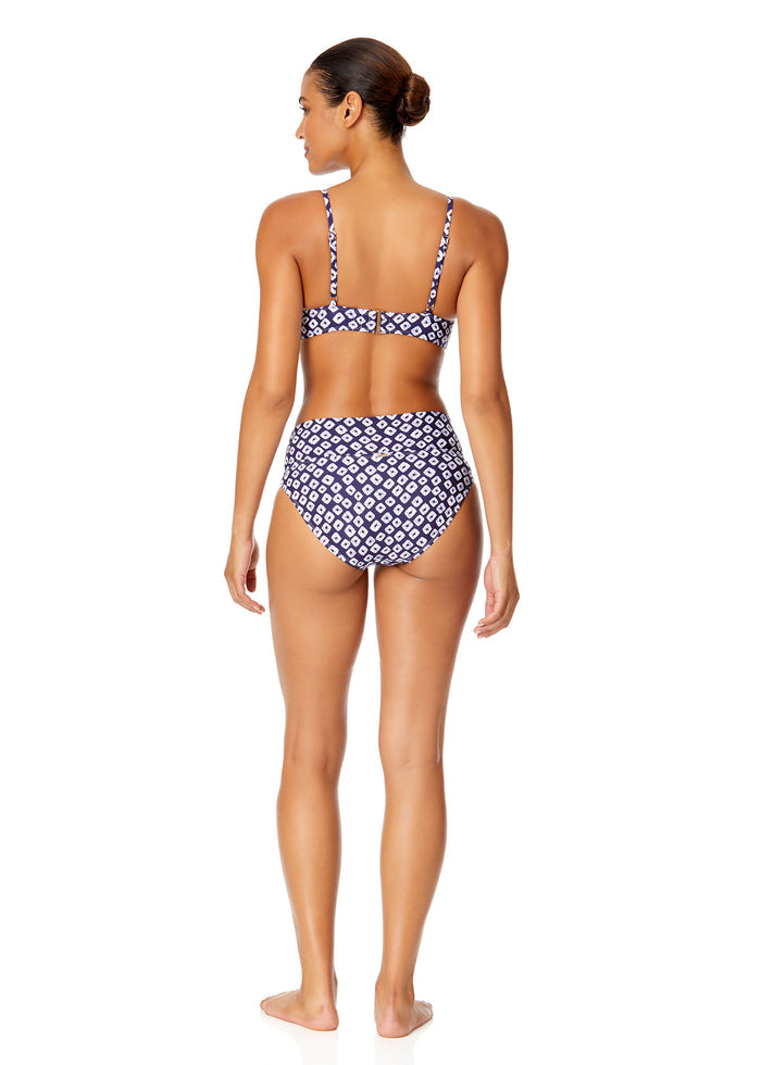 Women's Shibori Geo V Wire Underwire Bikini Swim Top - FINAL SALE