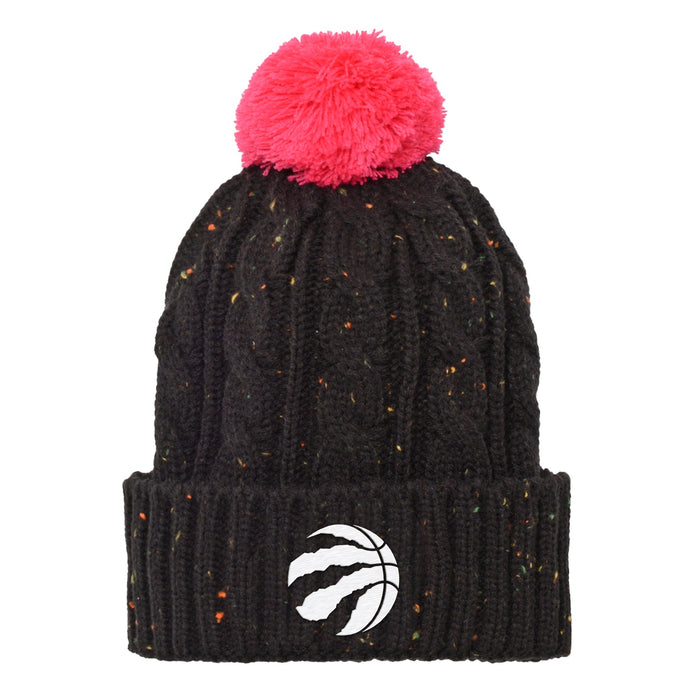 Youth Girls Toronto Raptors Sprinkle Outerstuff Knit Pom Toque - Black