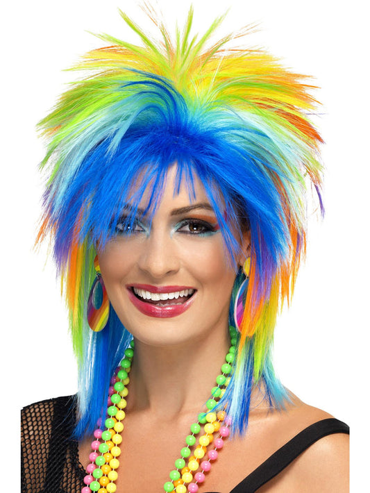 80s Rainbow Punk Wig