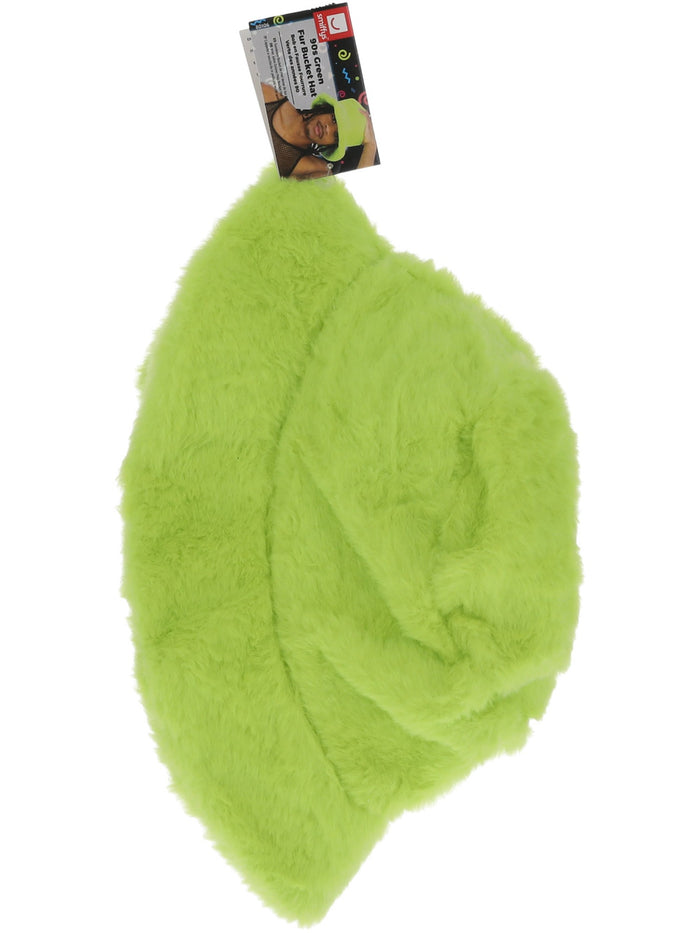 90s Green Fur Bucket Hat
