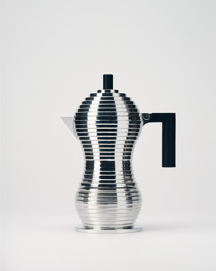 Alessi Pulcina Stove Top Espresso Maker in Black