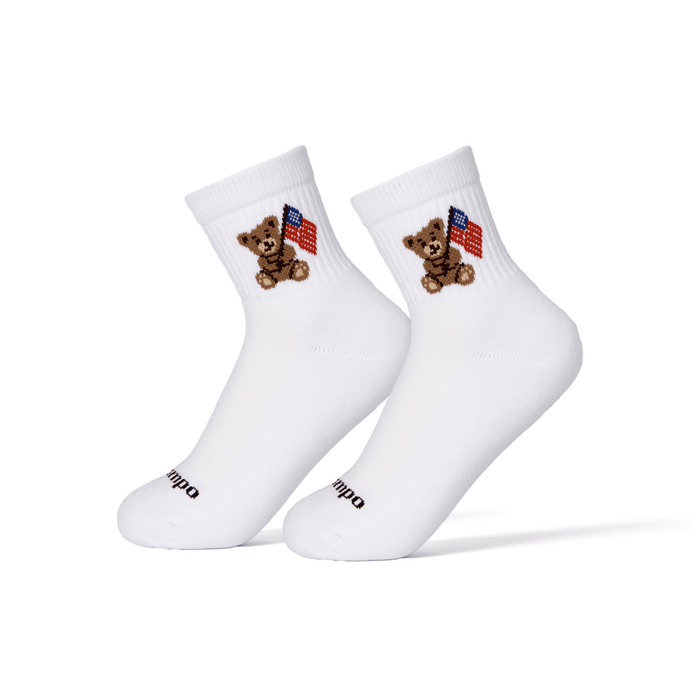 Del Campo American Teddy Bear golf socks