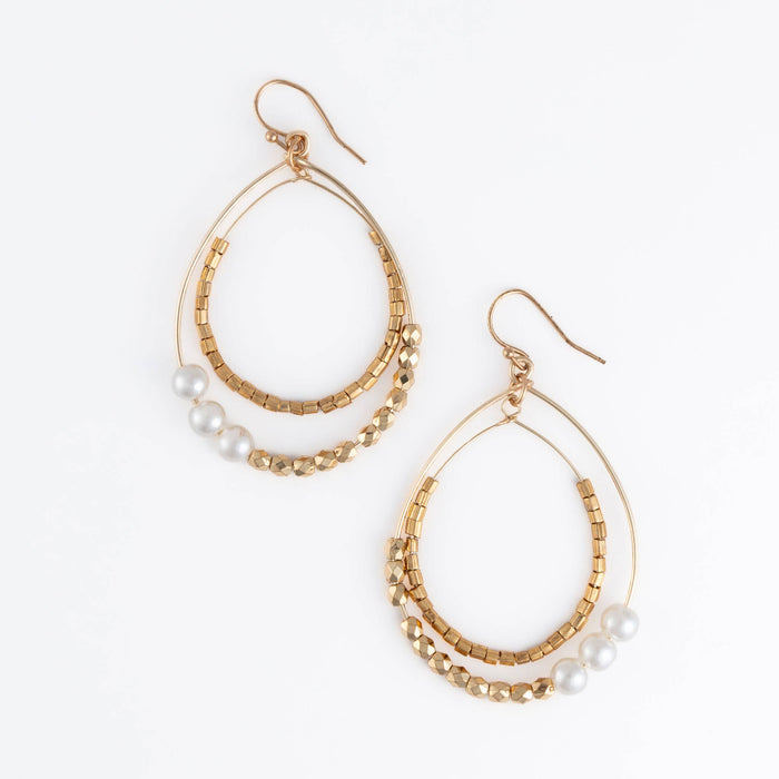 Andra Gold bead Earrings
