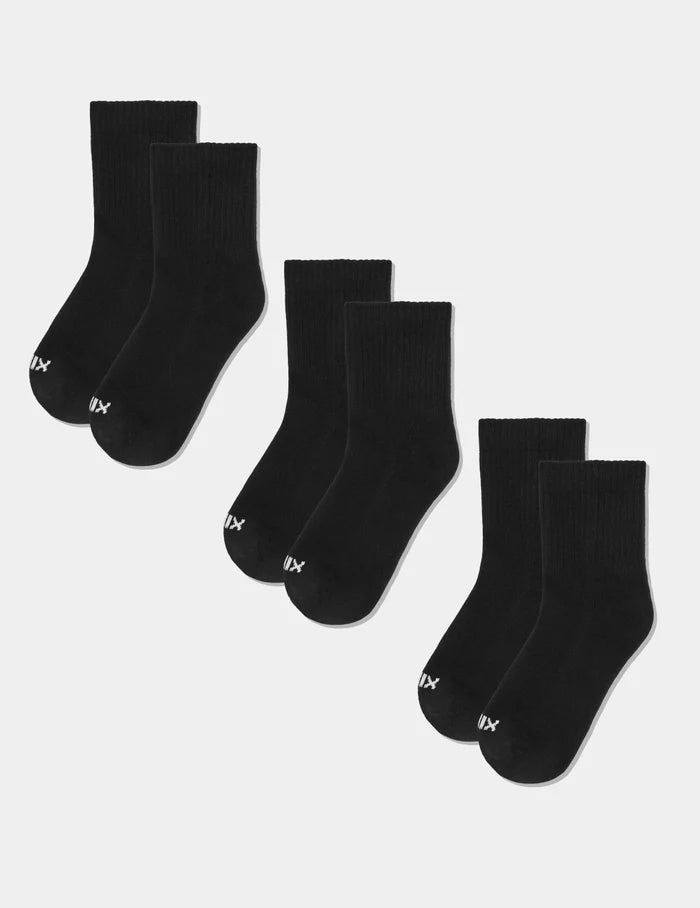 | 365 Ankle Socks 3-Pack shown front-facing against a light gray background | Black