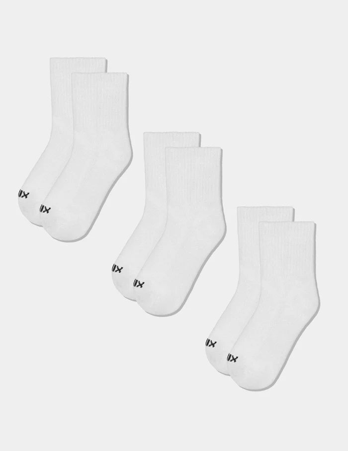 | 365 Ankle Socks 3-Pack shown front-facing against a light gray background | White