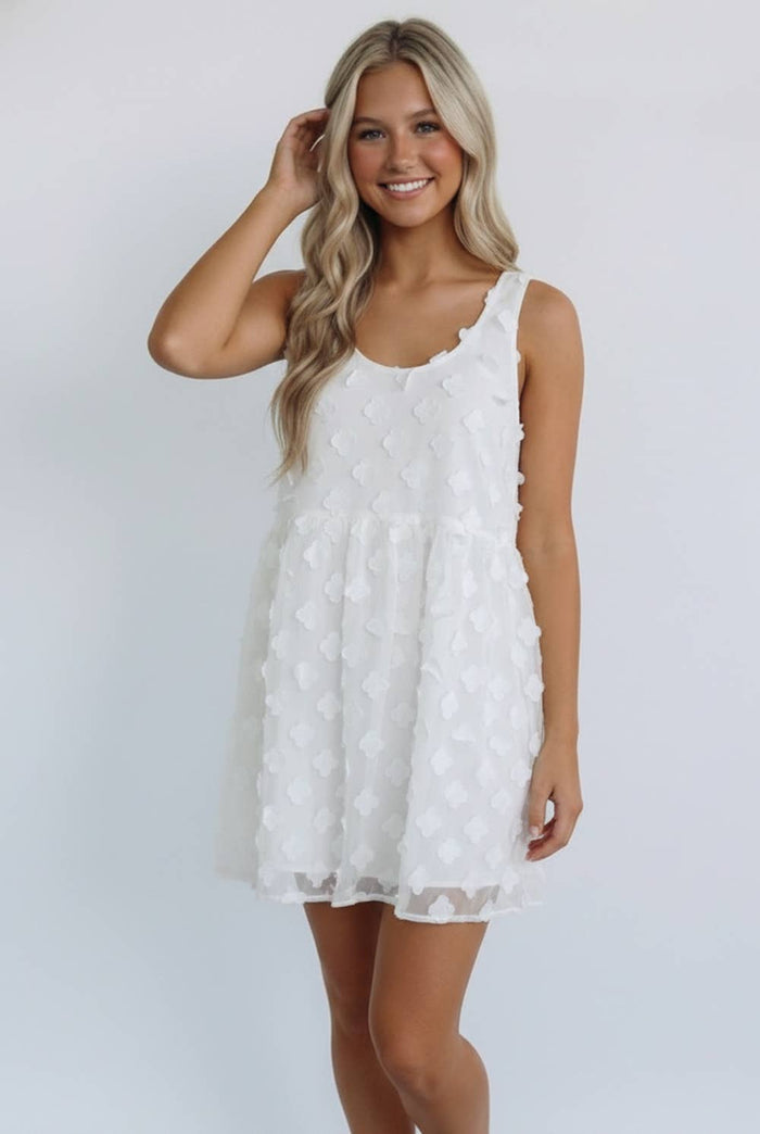 APPLIQUE BABYDOLL DRESS