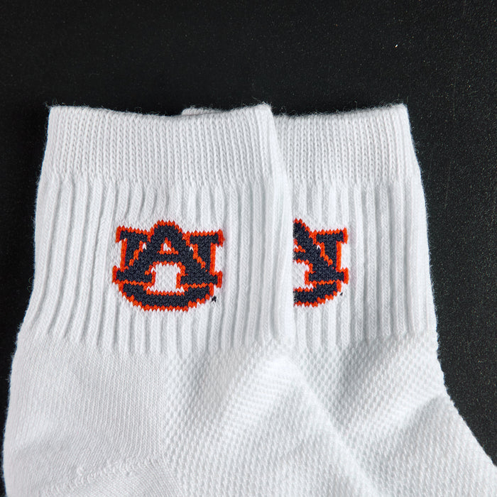 Del Campo Auburn War Eagle golf socks, embroidered AU interlock detail