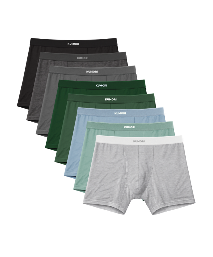 Bamboo Boxer Brief 5" (8-Pack) Most Popular Colors
