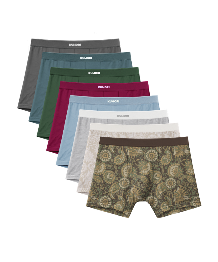 Bamboo Boxer Brief 5" (8-Pack) Paisleys