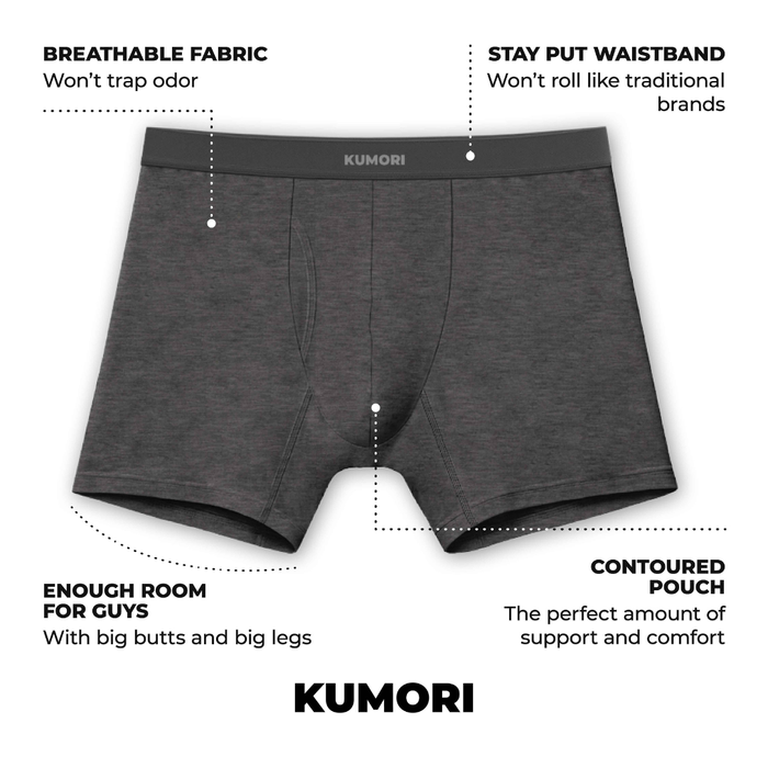 Bamboo Boxer Briefs 2 Pack Light Blue & Maroon