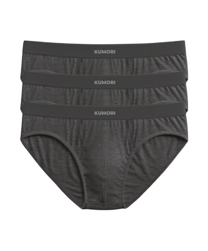 Bamboo Briefs Dark Heather Grey (3-Pack)