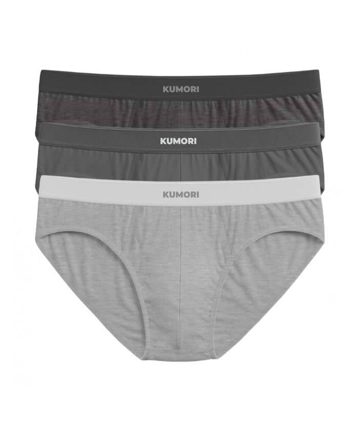 Bamboo Briefs Greys (3-Pack)