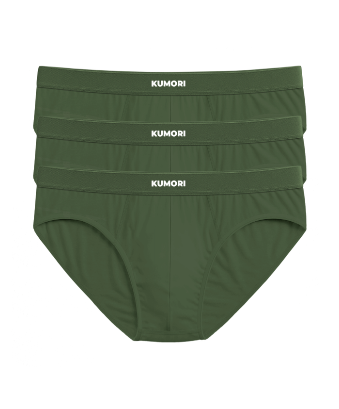 Bamboo Briefs Olive (3-Pack)