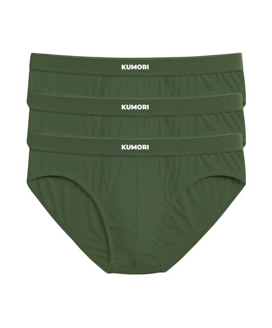 Bamboo Briefs Olive (3-Pack)