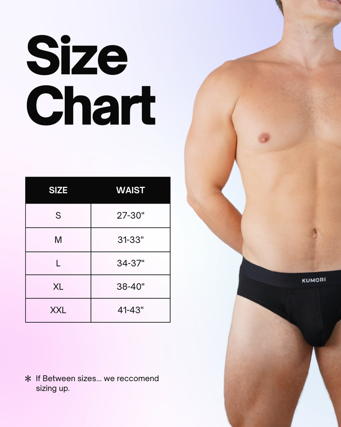Kumori Briefs size chart